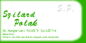 szilard polak business card